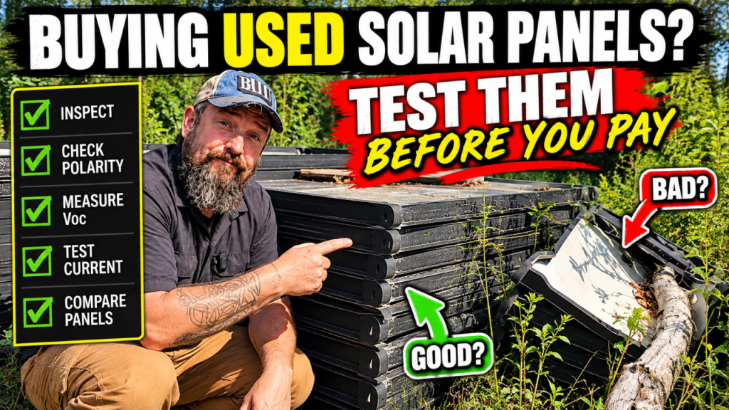 Testing a used solar panel before buying it