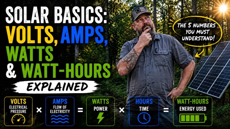 Solar basics: volts, amps, watts and watt-hours explained
