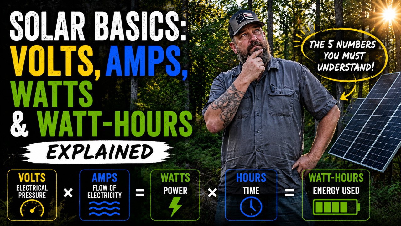 Solar basics: volts, amps, watts and watt-hours explained